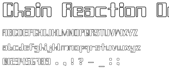 Chain Reaction Outline font